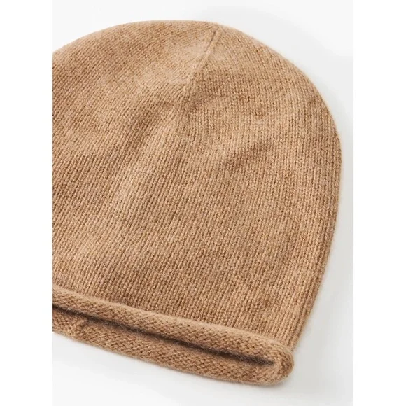 Aritzia Babaton Luxe Cashmere Kisho Beanie Heather Constant Camel - Picture 7 of 8